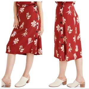 Madewell Bird of Paradise Side Button Skirt